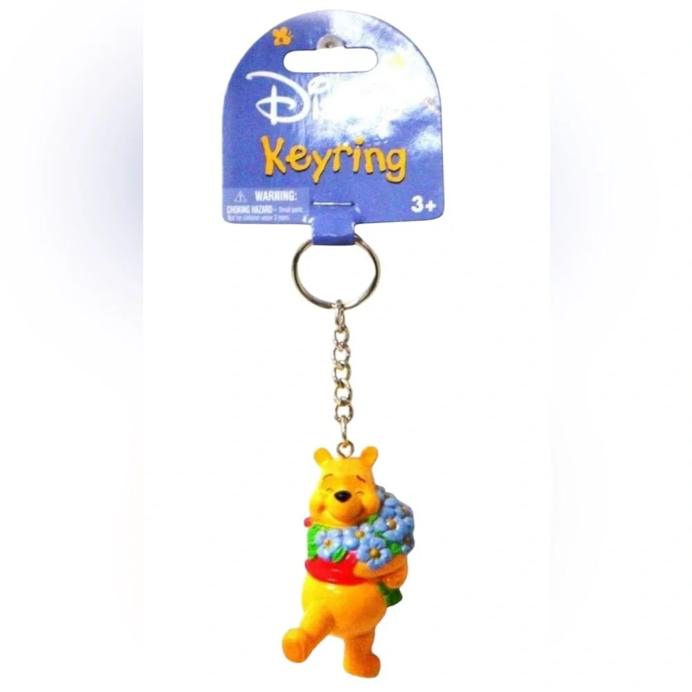 Disney Winnie The Pooh PVC Figural Key Ring , Yellow